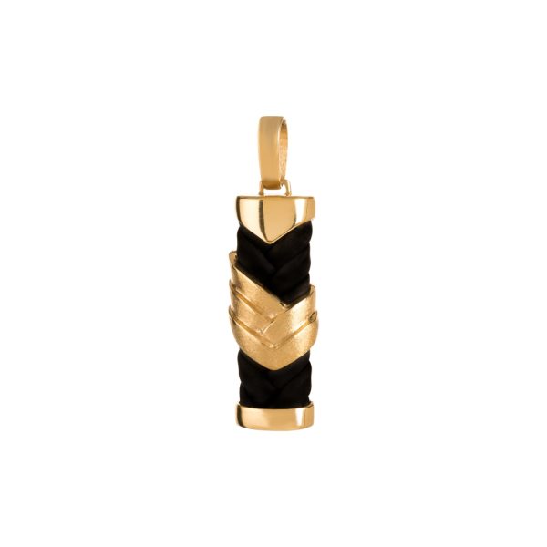 Berloque ouro amarelo com cauchu