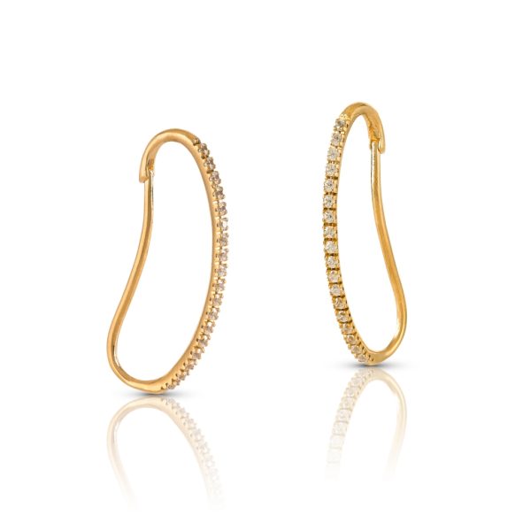 Brincos ouro amarelo com pedras zircónias