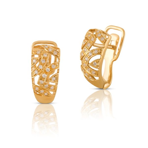 Brincos ouro amarelo com pedras zircónias