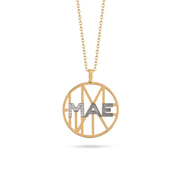 Colar em ouro bicolor com pedras zircónias