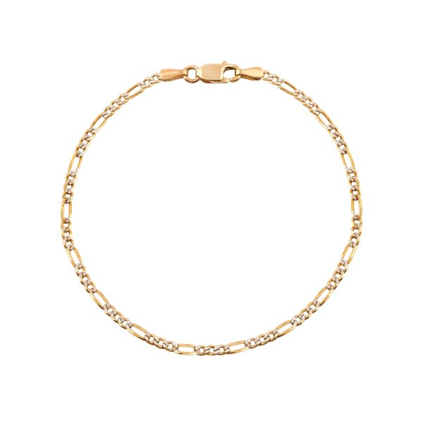 Pulseira de malha ouro bicolor
