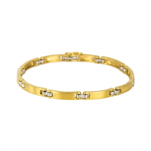 Pulseira ouro bicolor