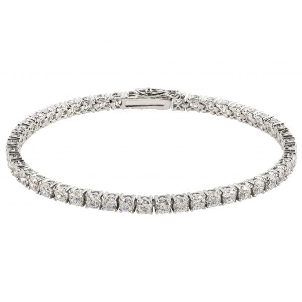 Pulseira ouro branco com pedras zircónias