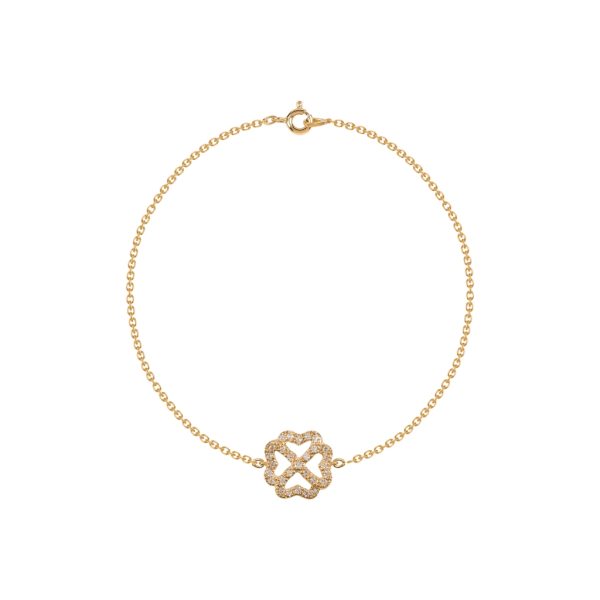 Pulseira ouro amarelo com pedras zircónias