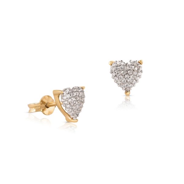 Tornilhos ouro bicolor com pedras zircónias