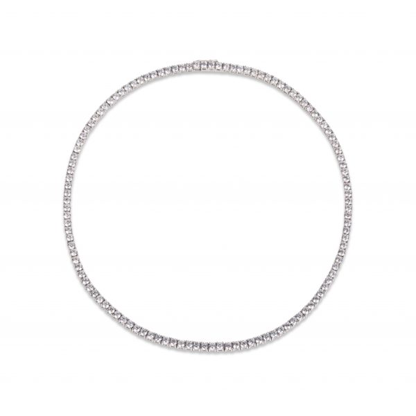 Volta ouro branco com pedras zircónias