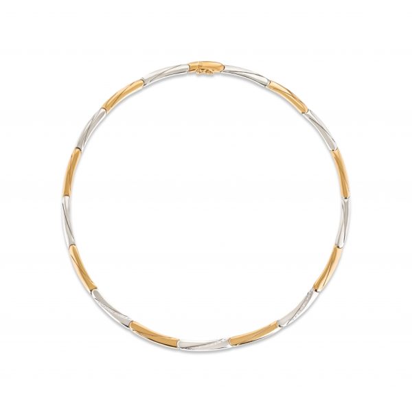 Volta ouro bicolor com pedras zircónias