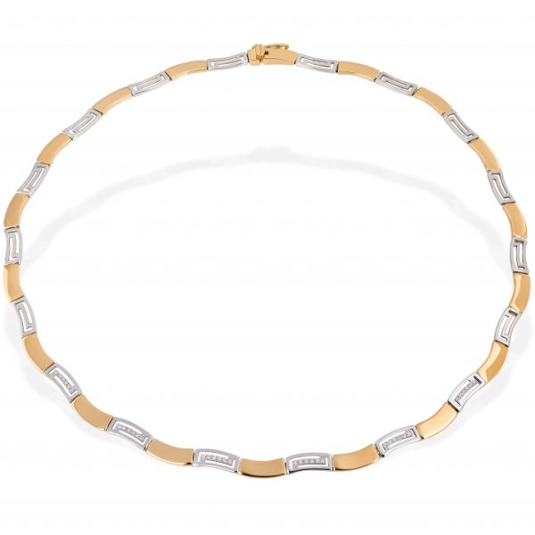 Volta ouro bicolor com pedras zircónias